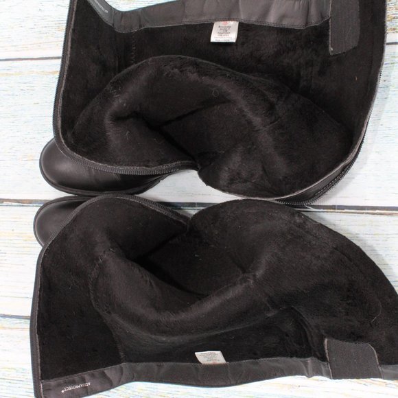 Blondo Black Leather Side Zipper Aqua Protect Tall Riding Boots Size 7.5 Medium - Picture 9 of 10